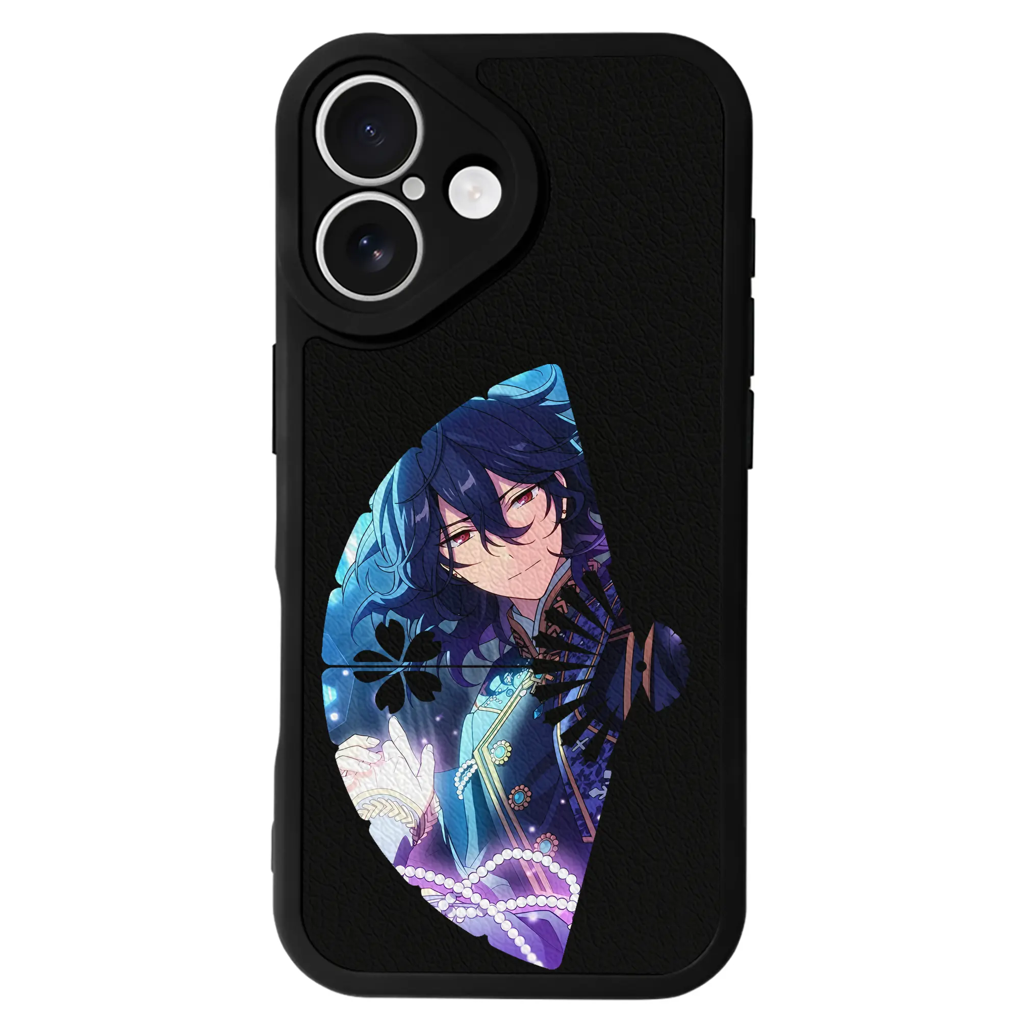 あんさん ぶる グッズ UNDEAD 朔間零 - IPhone 16シリーズ対応 ・ シリコンスマホケース ・ レザー調 ・ 高精度フィット ・ 耐衝撃 ・ ワイヤレス充電対応 ・ 精密カット